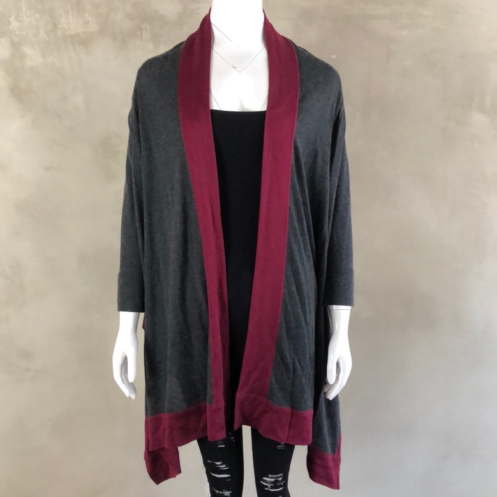 My Gray & Burgundy Shrug